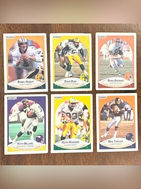 1990 Fleer Football Cards - Set of 6